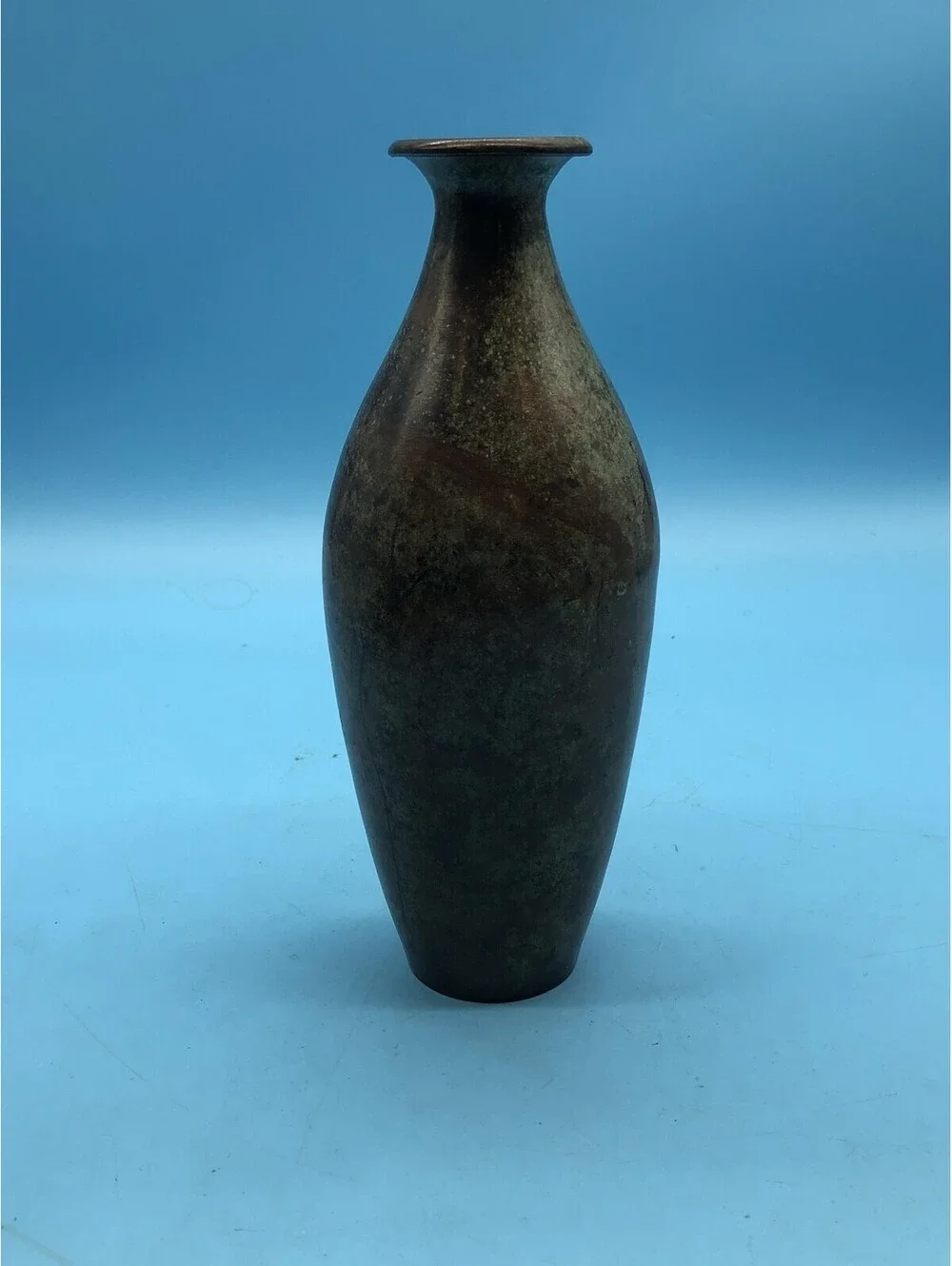 Hobby Metal Bud Vase Brown Bottle Rustic Primitive 9in Decorative Indoor Decor
